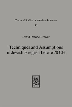 Techniques and Assumptions in Jewish Exegesis before 70 CE (eBook, PDF) - Brewer, David Instone