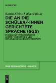 Die an die Schüler/-innen gerichtete Sprache (SgS)