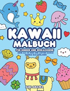 Cover Kawaii Malbuch für Kinder und Erwachsene