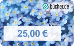 Geschenkgutschein 25 Euro (Motiv Blume blau)
