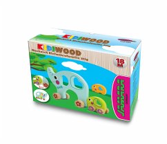 Jamara Holzspielzeug Kidiwood Nachzieh-Elefantenfamilie 3tlg