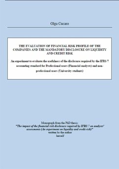 The evaluation of financial risk profile of the companies and the mandatory disclosure on Liquidity and Credit Risk (eBook, ePUB) - Cucaro, Olga