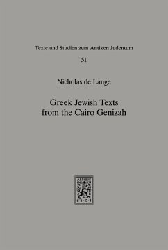Cover Greek Jewish Texts from the Cairo Geniza (eBook, PDF)