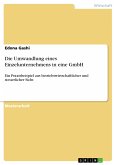 Die Umwandlung eines Einzelunternehmens in eine GmbH (eBook, PDF)