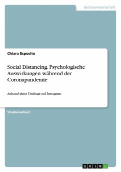 Social Distancing. Psychologische Auswirkungen während der Coronapandemie - Esposito, Chiara