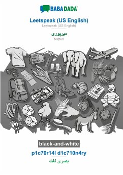 BABADADA black-and-white, Leetspeak (US English) - Mirpuri (in arabic script), p1c70r14l d1c710n4ry - visual dictionary (in arabic script) - Babadada Gmbh