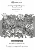 BABADADA black-and-white, Leetspeak (US English) - Russian (in cyrillic script), p1c70r14l d1c710n4ry - visual dictionary (in cyrillic script)