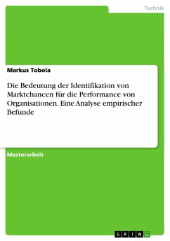 Die Bedeutung der Identifikation von Marktchancen für die Performance von Organisationen. Eine Analyse empirischer Befunde (eBook, PDF)