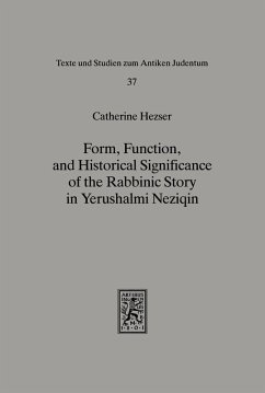 Form, Function, and Historical Significance of the Rabbinic Story in Yerushalmi Neziqin (eBook, PDF) - Hezser, Catherine