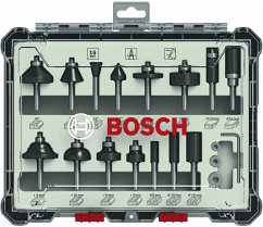 Bosch 15 tlg Mixed Fräser Set 6mm Schaft