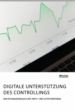Cover Digitale Unterstützung des Controllings. Der Effizienzvergleich mit Input- und Outputkriterien