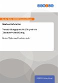Vermittlungsportale für private Zimmervermittlung (eBook, PDF)