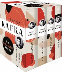 Franz Kafka, Die großen Werke (Die Erzählungen - Der Verschollene - Der Prozess - Das Schloss) (4 Bände im Schuber) - Kafka, Franz