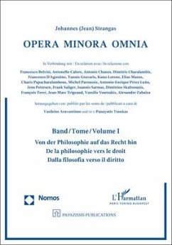 Opera Minora Omnia Band 01 - Strangas, Johannes (Jean)