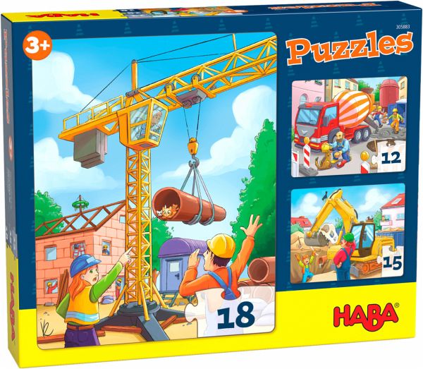 Betonmischer Kinderpuzzle für Kinder Baustellenfahrzeuge Puzzle 60 Teile 