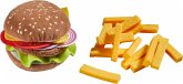 HABA 305817 - Biofino, Burger mit Pommes frites, Zubehör für Kinderküche und Kaufladen