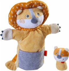 HABA 305756 - Handpuppe Löwe mit Baby, 2-teilig, 30 cm