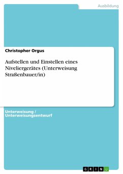 Cover Aufstellen und Einstellen eines Niveliergerätes (Unterweisung Straßenbauer/in) (eBook, PDF)