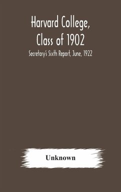 Cover Harvard College, Class of 1902