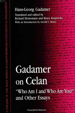 Cover Gadamer on Celan (eBook, PDF)