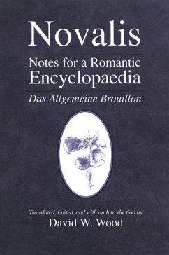 Notes for a Romantic Encyclopaedia (eBook, PDF) - Novalis