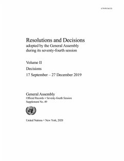 Resolutions and Decisions adopted by the General Assembly During its Seventy-fourth session (eBook, PDF)