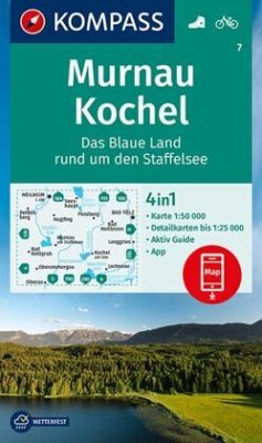 Cover KOMPASS Wanderkarte 7 Murnau - Kochel - Das blaue Land rund um den Staffelsee 1:50.000