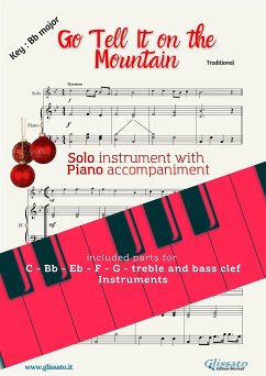 Go Tell it on the Mountain (in Bb) for solo instrument w/ piano (fixed-layout eBook, ePUB) - Traditional