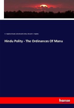 Hindu Polity - The Ordinances Of Manu - Hopkins Edward, W.;Burnell, Arthur Coke