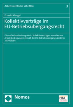 Kollektivverträge im EU-Betriebsübergangsrecht - Klengel, Ernesto