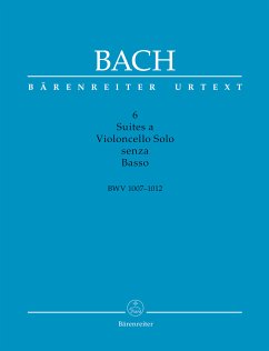 Sechs Suiten für Violoncello solo BWV 1007-1012, Noten, Textbd. und 5 Hefte Faksimile-Noten - Bach, Johann Sebastian