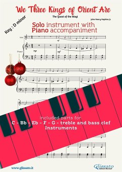 Cover We Three Kings of Orient Are (key Dm) for solo instrument w/ piano (fixed-layout eBook, ePUB)