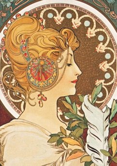 Carnet Ligné Ligné Affiche Mucha, La Plume - Mucha, Alphonse