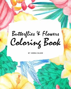 Cover Butterflies and Flowers Coloring Book for Children (8x10 Coloring Book / Activity Book)