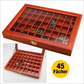 Vitrine aus Holz mit 45 Fächern Vitrine aus Holz mit 45 Fächern