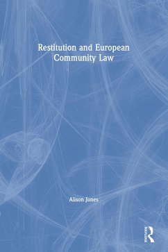Cover Restitution and European Community Law (eBook, ePUB)