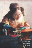 Johannes Vermeer Schrift: De Kantwerkster Artistiek Dagboek voor Aantekeningen Stijlvol Notitieboek Ideaal Voor School, Studie, Recepten of Wach
