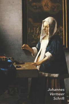 Johannes Vermeer Schrift: Vrouw met Weegschaal Ideaal Voor School, Studie, Recepten of Wachtwoorden Stijlvol Notitieboek voor Aantekeningen Arti - Landro, Studio