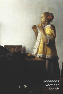Johannes Vermeer Schrift: Vrouw met Parelsnoer Artistiek Dagboek Ideaal Voor School, Studie, Recepten of Wachtwoorden Stijlvol Notitieboek voor - Landro, Studio