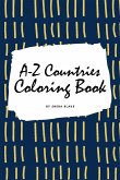 A-Z Countries and Flags Coloring Book for Children (6x9 Coloring Book / Activity Book)