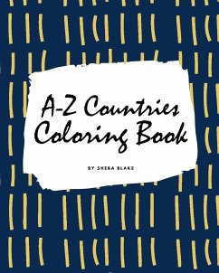Cover A-Z Countries and Flags Coloring Book for Children (8x10 Coloring Book / Activity Book)