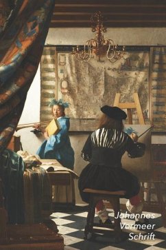 Johannes Vermeer Schrift: Allegorie op de Schilderkunst Artistiek Dagboek Ideaal Voor School, Studie, Recepten of Wachtwoorden Stijlvol Notitieb - Landro, Studio