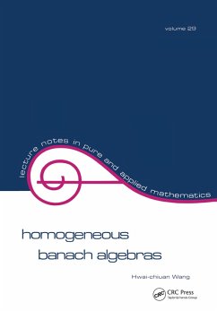 Homogeneous Banach Algebras (eBook, PDF) - Wang, Hwai-Chiuan