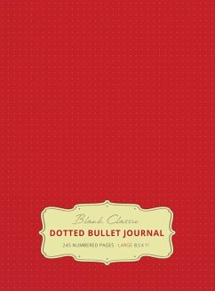 Large 8.5 x 11 Dotted Bullet Journal (Red #3) Hardcover - 245 Numbered Pages - Blank Classic