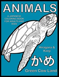 Animals A Japanese Coloring Book For Adults And Kids - Land, Green Cow; Watchorn, Lin