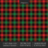 Christmas Plaid Scrapbook Paper Pad 8x8 Scrapbooking Kit for Cardmaking Gifts, DIY Crafts, Printmaking, Papercrafts, Holiday Decorative Pattern Pages