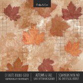 Autumn Fall Scrapbook Paper Pad 8x8 Decorative Scrapbooking Kit for Cardmaking Gifts, DIY Crafts, Printmaking, Papercrafts, Leaves Pattern Designer Paper