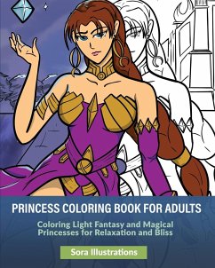Princess Coloring Book for Adults - Illustrations, Sora
