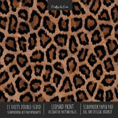 Leopard Print Scrapbook Paper Pad 8x8 Scrapbooking Kit for Cardmaking Gifts, DIY Crafts, Printmaking, Papercrafts, Decorative Pattern Pages - Crafty As Ever