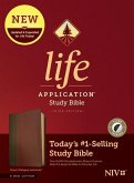 NIV Life Application Study Bible, Third Edition (Leatherlike, Brown/Mahogany, Indexed, Red Letter)